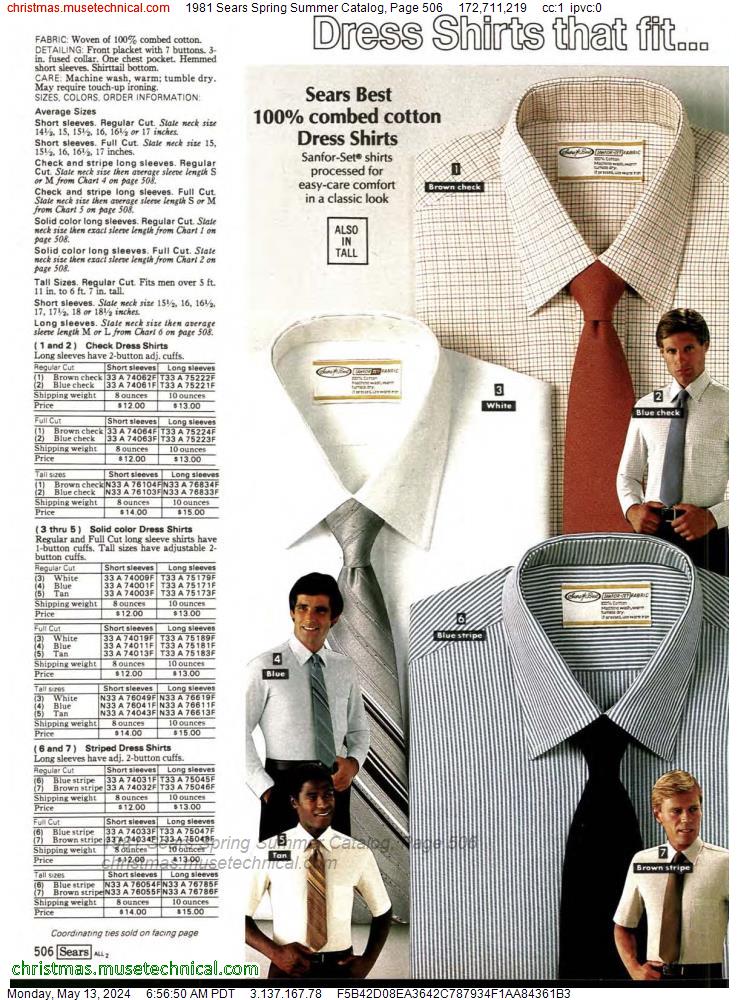1981 Sears Spring Summer Catalog, Page 506