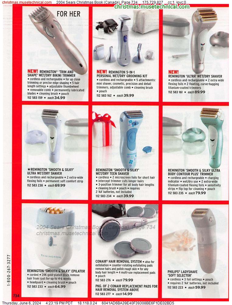 2004 Sears Christmas Book (Canada), Page 734