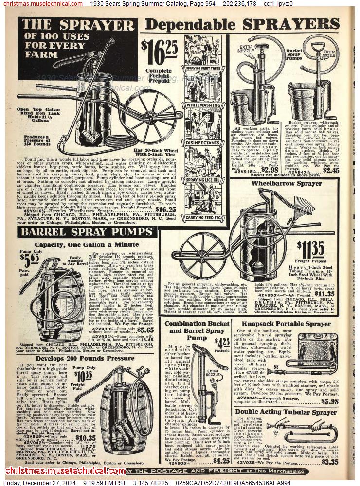 1930 Sears Spring Summer Catalog, Page 954