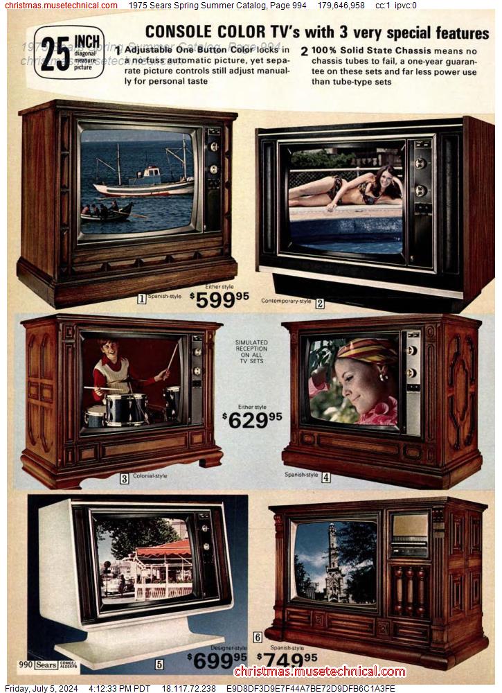 1975 Sears Spring Summer Catalog, Page 994