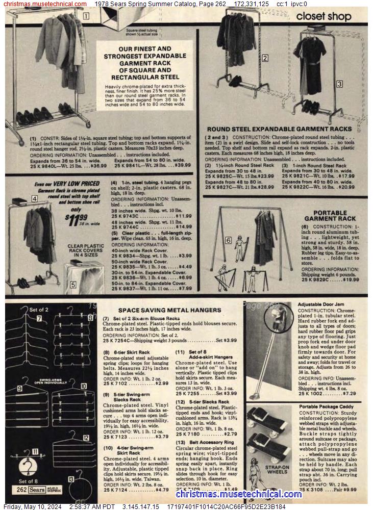 1978 Sears Spring Summer Catalog, Page 262