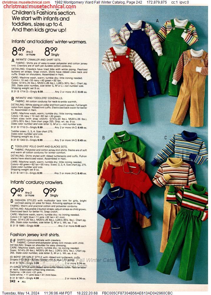1982 Montgomery Ward Fall Winter Catalog, Page 242