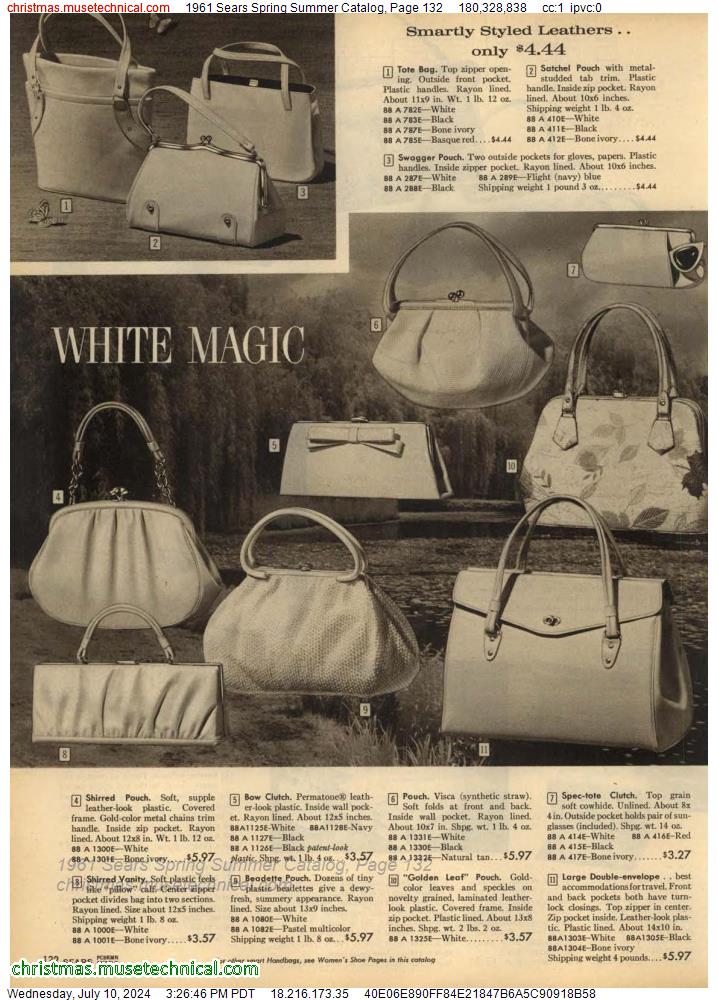 1961 Sears Spring Summer Catalog, Page 132