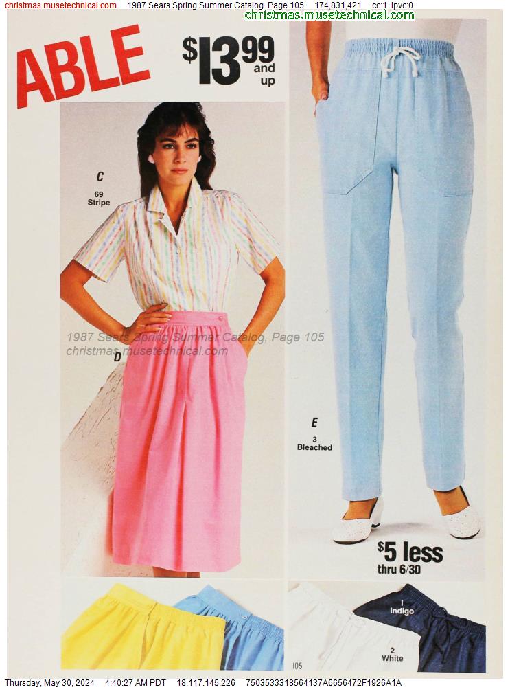 1987 Sears Spring Summer Catalog, Page 105