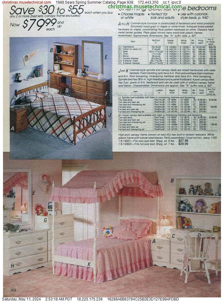 1988 Sears Spring Summer Catalog, Page 938