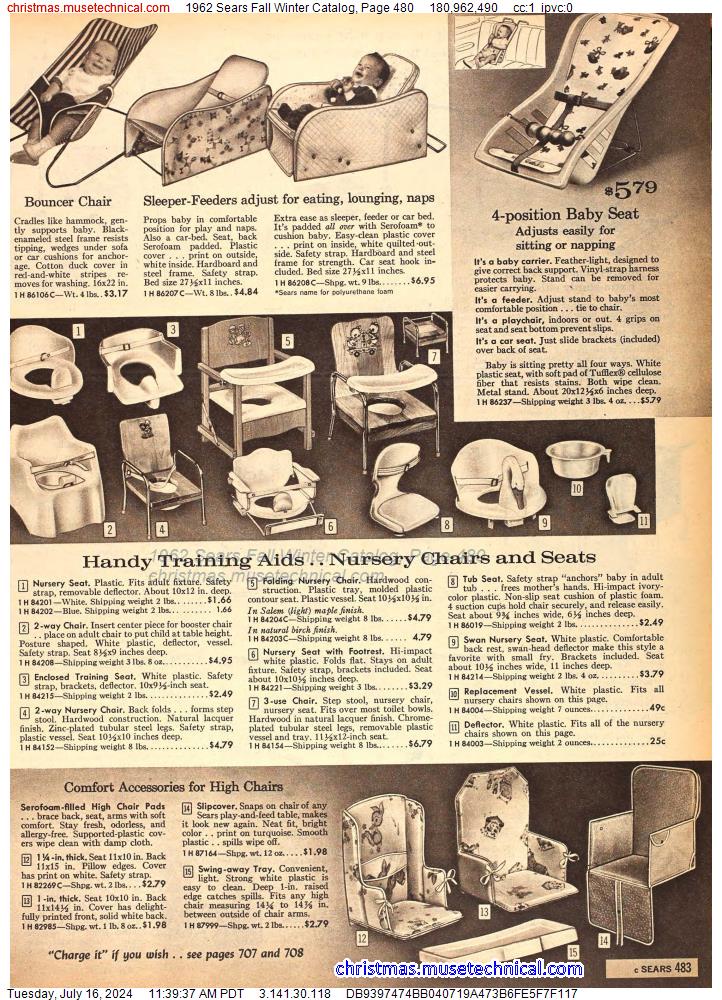 1962 Sears Fall Winter Catalog, Page 480