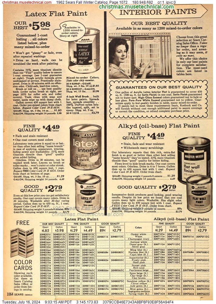 1962 Sears Fall Winter Catalog, Page 1072