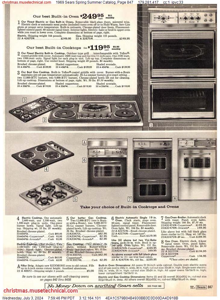 1969 Sears Spring Summer Catalog, Page 847