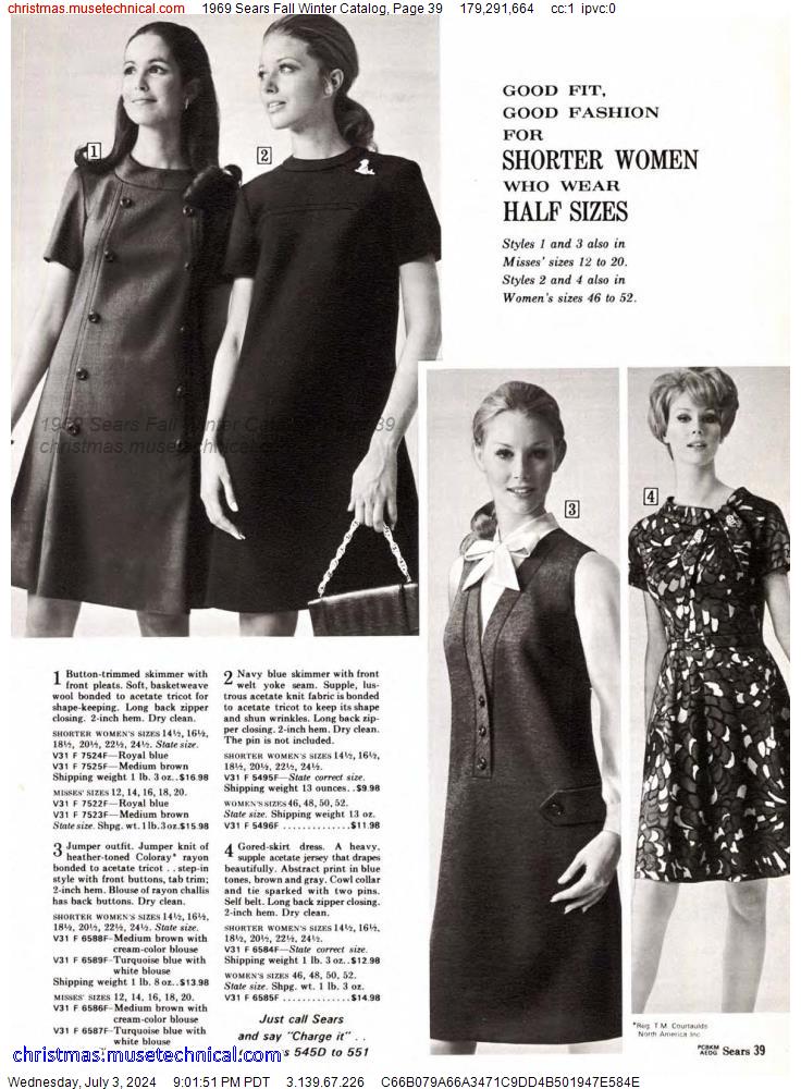 1969 Sears Fall Winter Catalog, Page 39