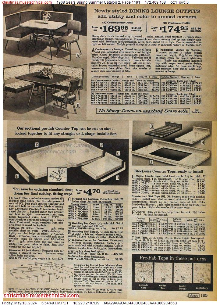 1968 Sears Spring Summer Catalog 2, Page 1191