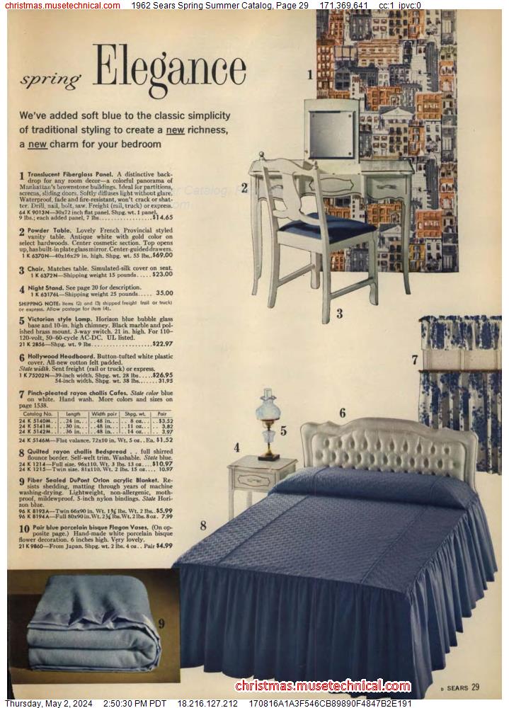 1962 Sears Spring Summer Catalog, Page 29