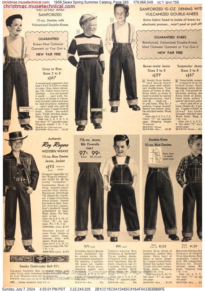 1956 Sears Spring Summer Catalog, Page 385
