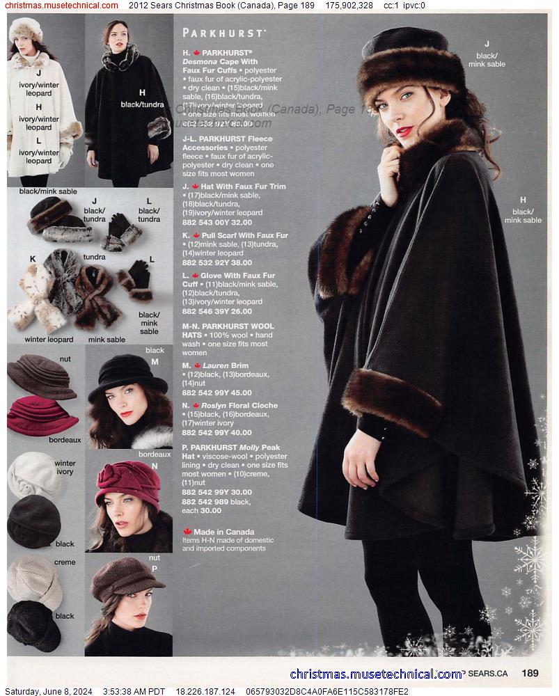 2012 Sears Christmas Book (Canada), Page 189