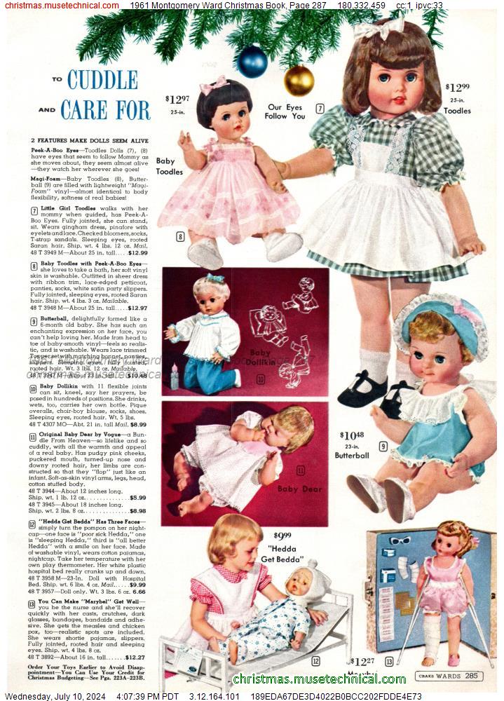 1961 Montgomery Ward Christmas Book, Page 287