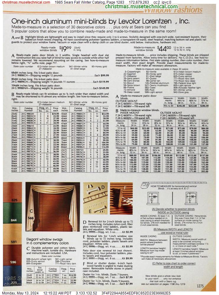 1985 Sears Fall Winter Catalog, Page 1283