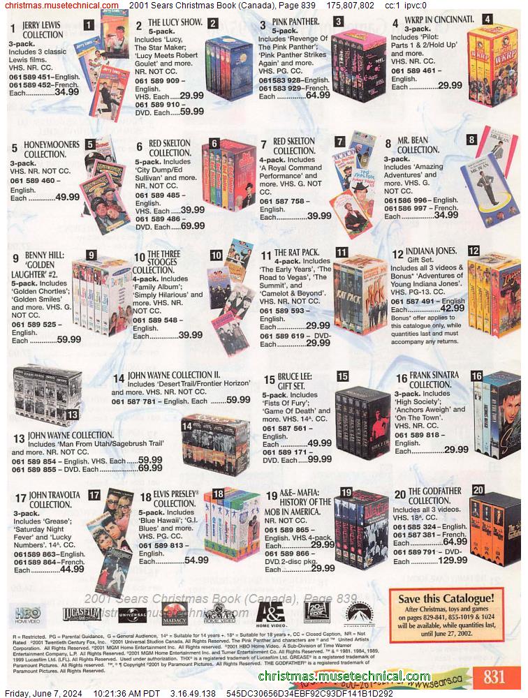 2001 Sears Christmas Book (Canada), Page 839