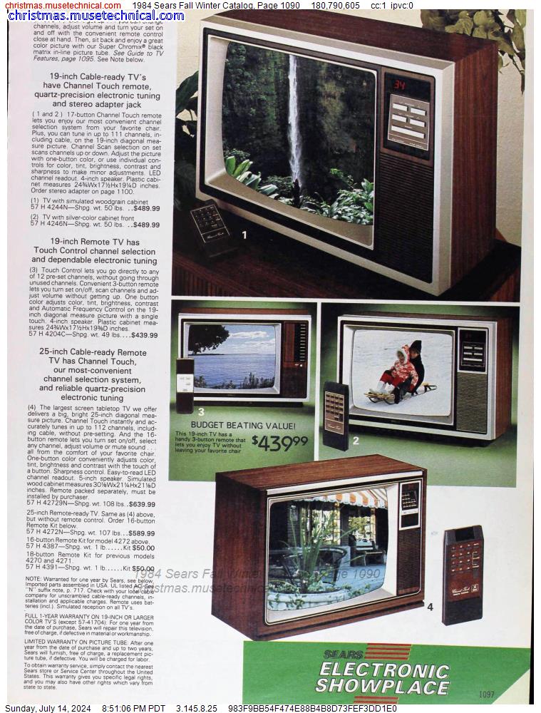 1984 Sears Fall Winter Catalog, Page 1090