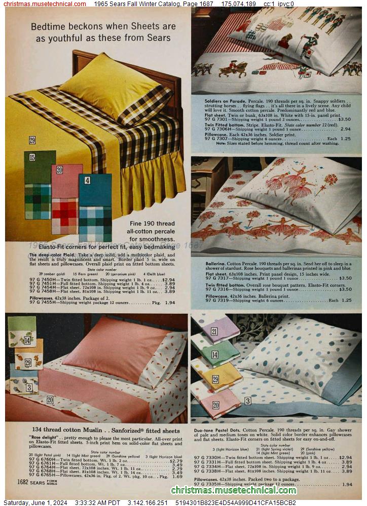 1965 Sears Fall Winter Catalog, Page 1687
