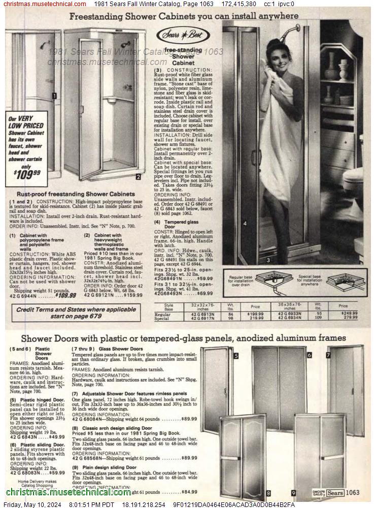1981 Sears Fall Winter Catalog, Page 1063