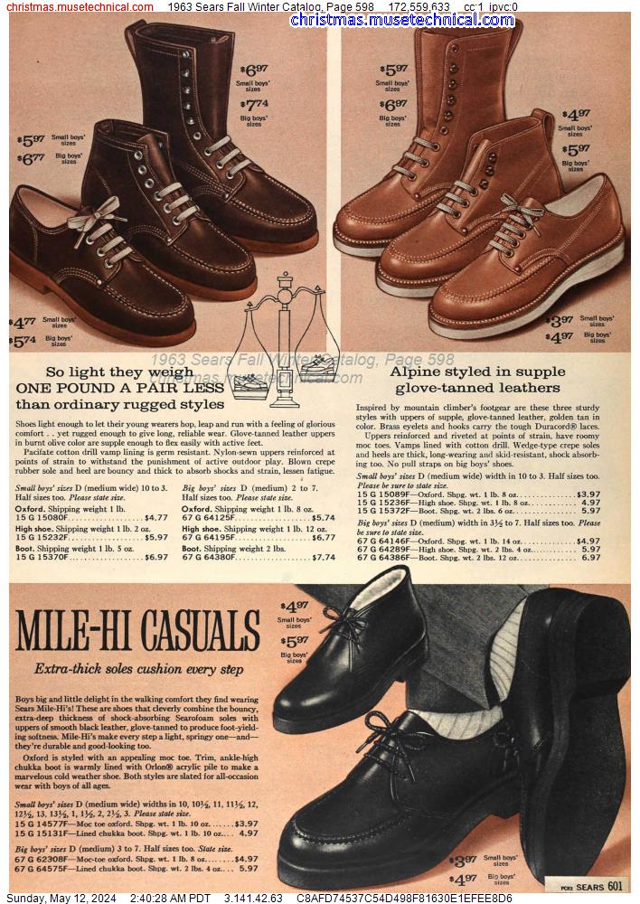 1963 Sears Fall Winter Catalog, Page 598