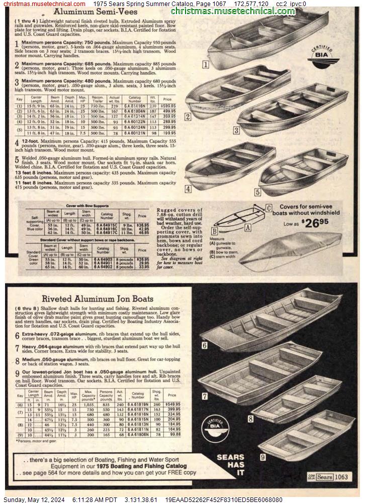 1975 Sears Spring Summer Catalog, Page 1067