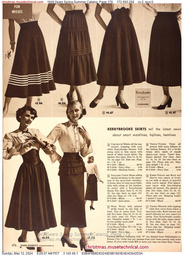 1949 Sears Spring Summer Catalog, Page 178