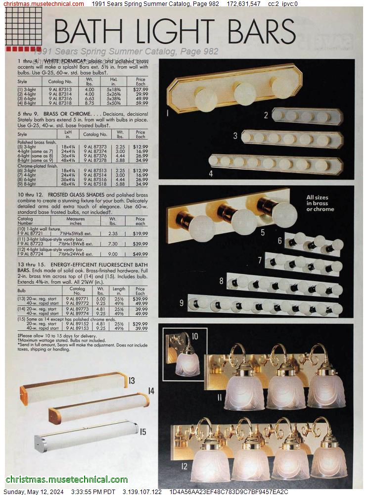 1991 Sears Spring Summer Catalog, Page 982