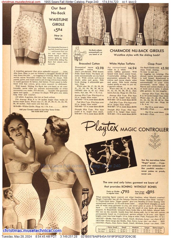 1955 Sears Fall Winter Catalog, Page 240