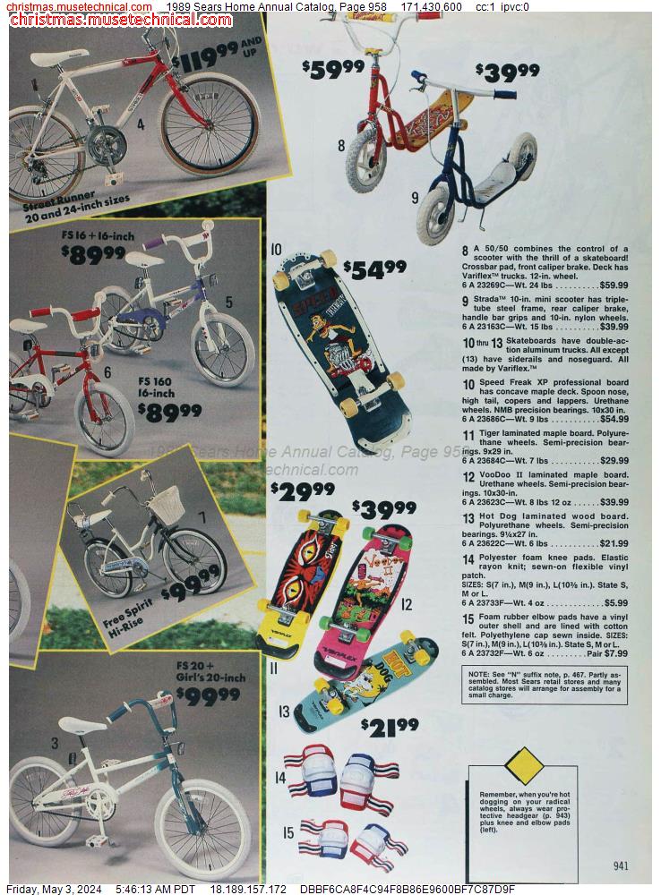 1989 Sears Home Annual Catalog, Page 958