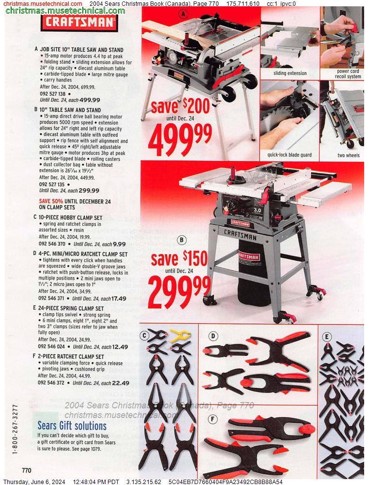 2004 Sears Christmas Book (Canada), Page 770