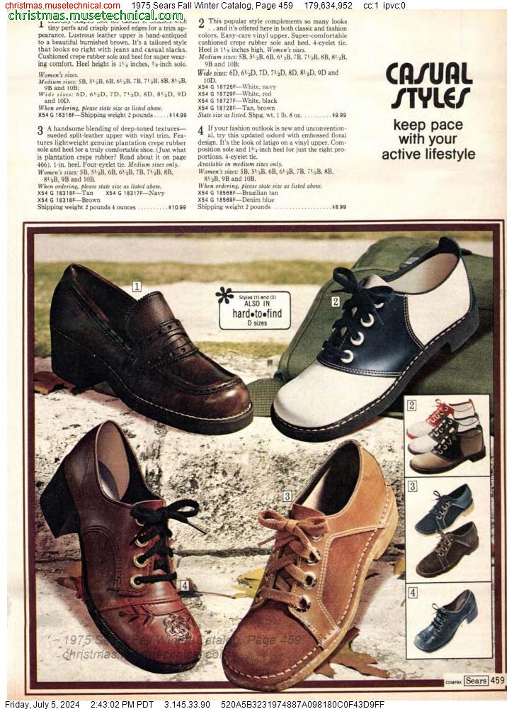 1975 Sears Fall Winter Catalog, Page 459