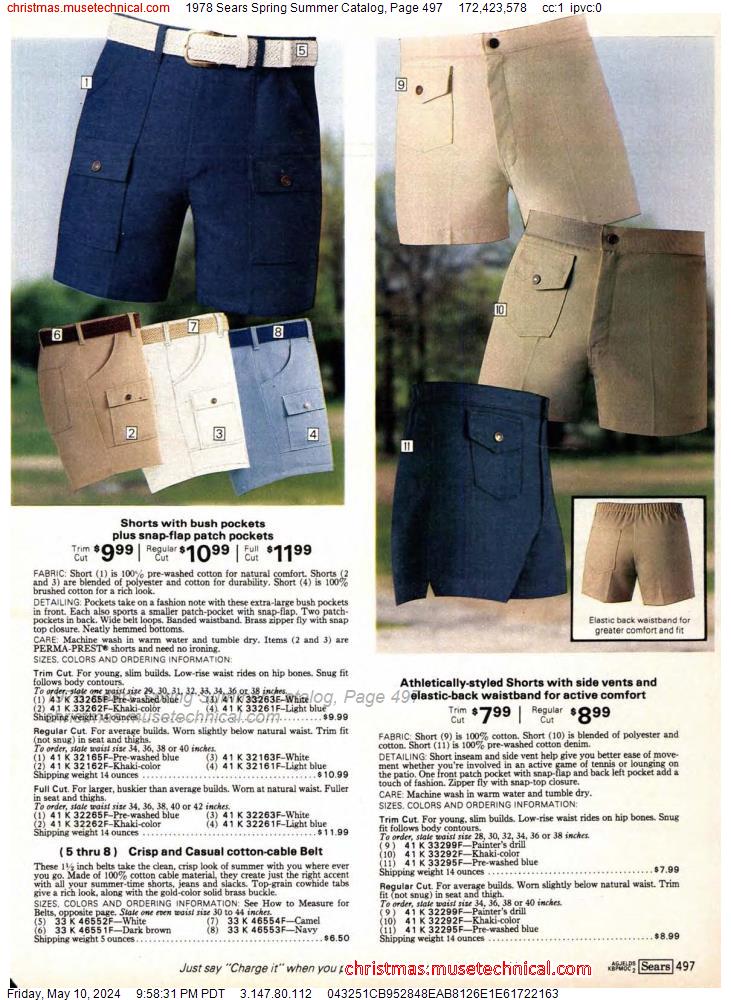 1978 Sears Spring Summer Catalog, Page 497
