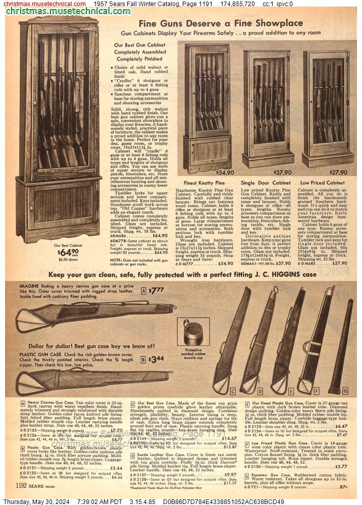 1957 Sears Fall Winter Catalog, Page 1191