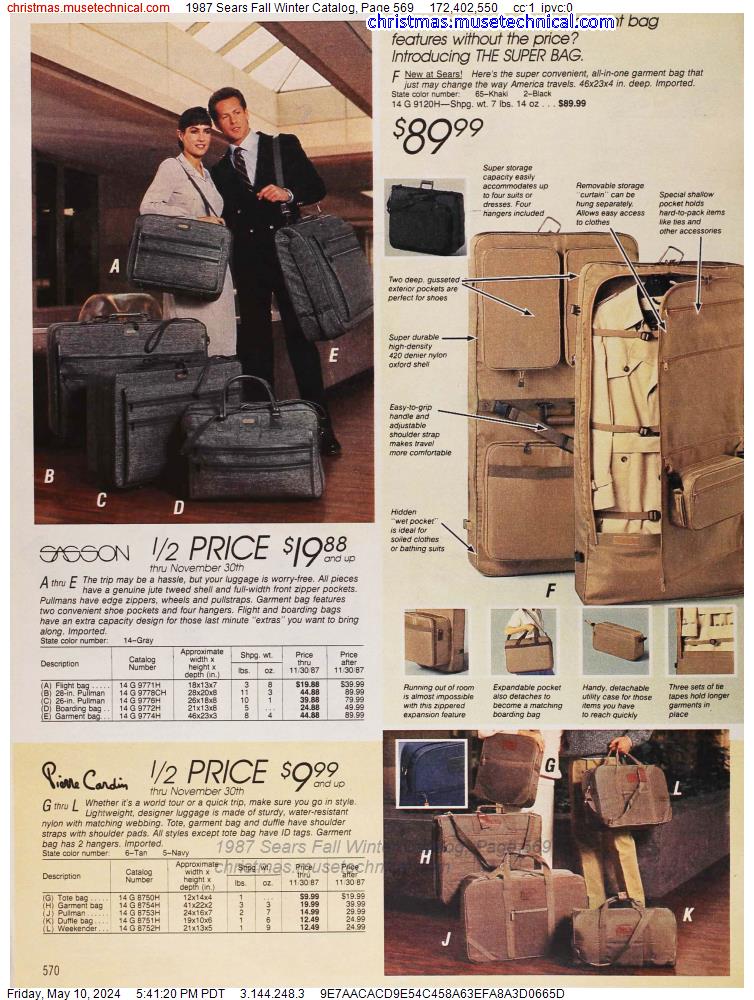 1987 Sears Fall Winter Catalog, Page 569