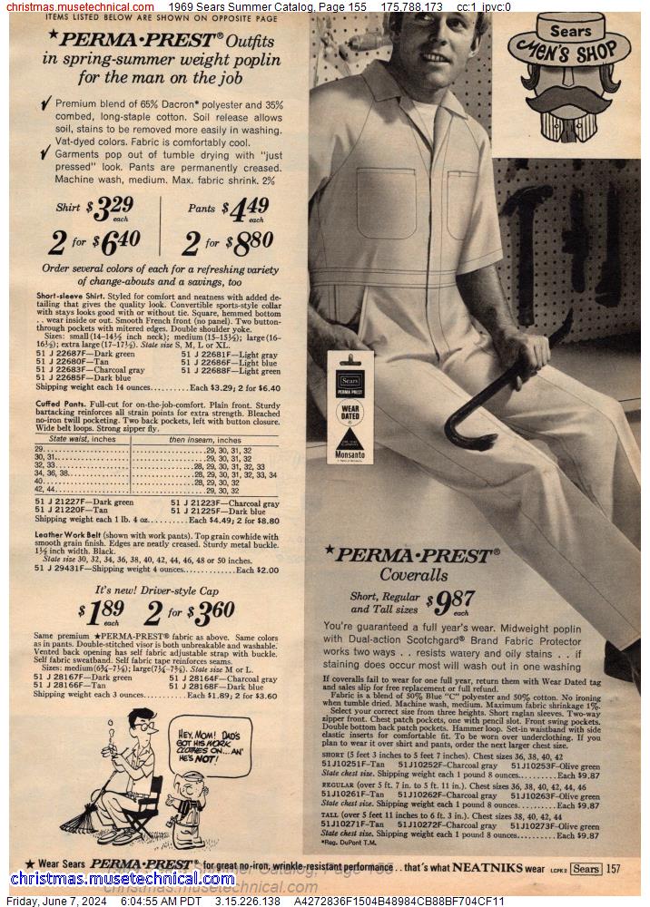 1969 Sears Summer Catalog, Page 155