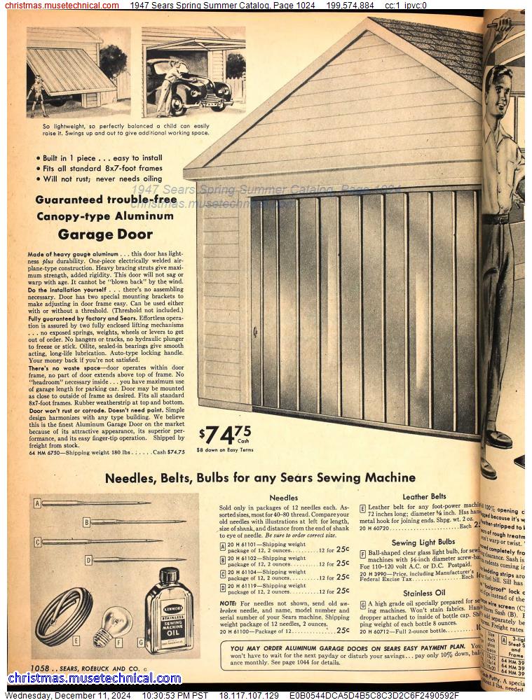 1947 Sears Spring Summer Catalog, Page 1024