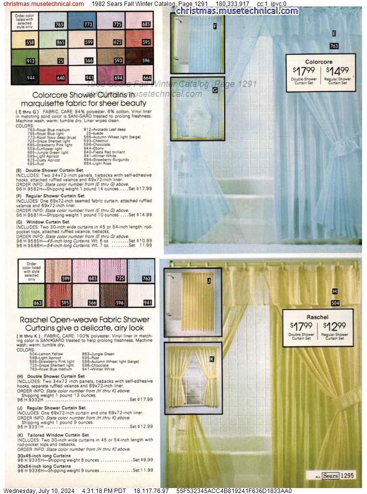 1982 Sears Fall Winter Catalog, Page 1291
