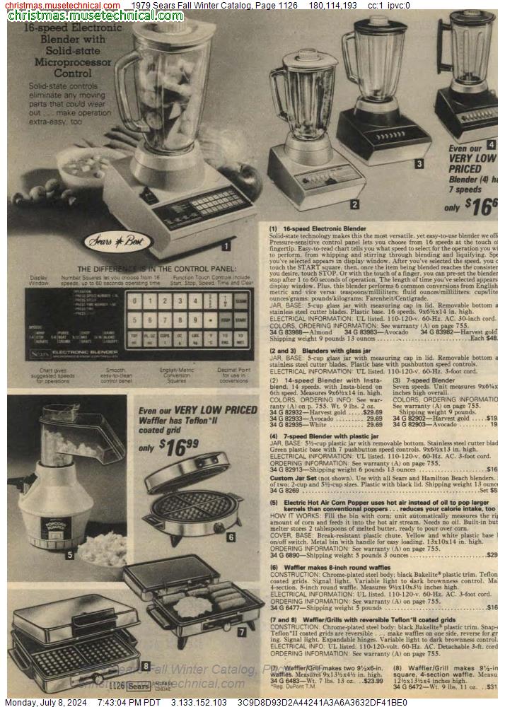 1979 Sears Fall Winter Catalog, Page 1126