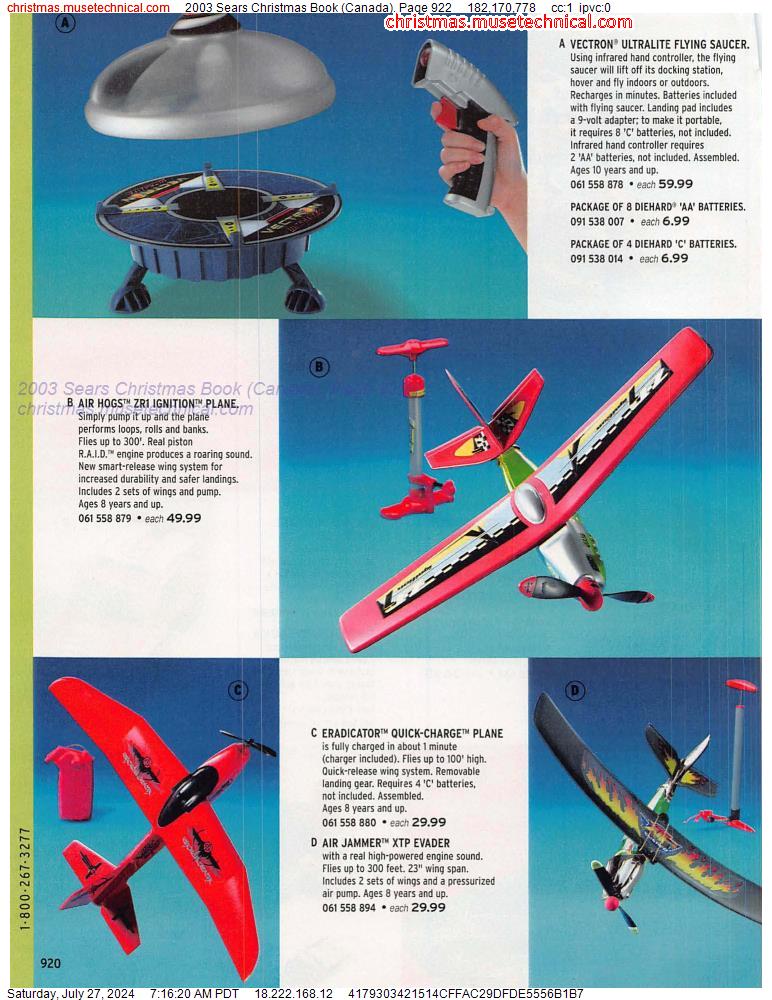 2003 Sears Christmas Book (Canada), Page 922