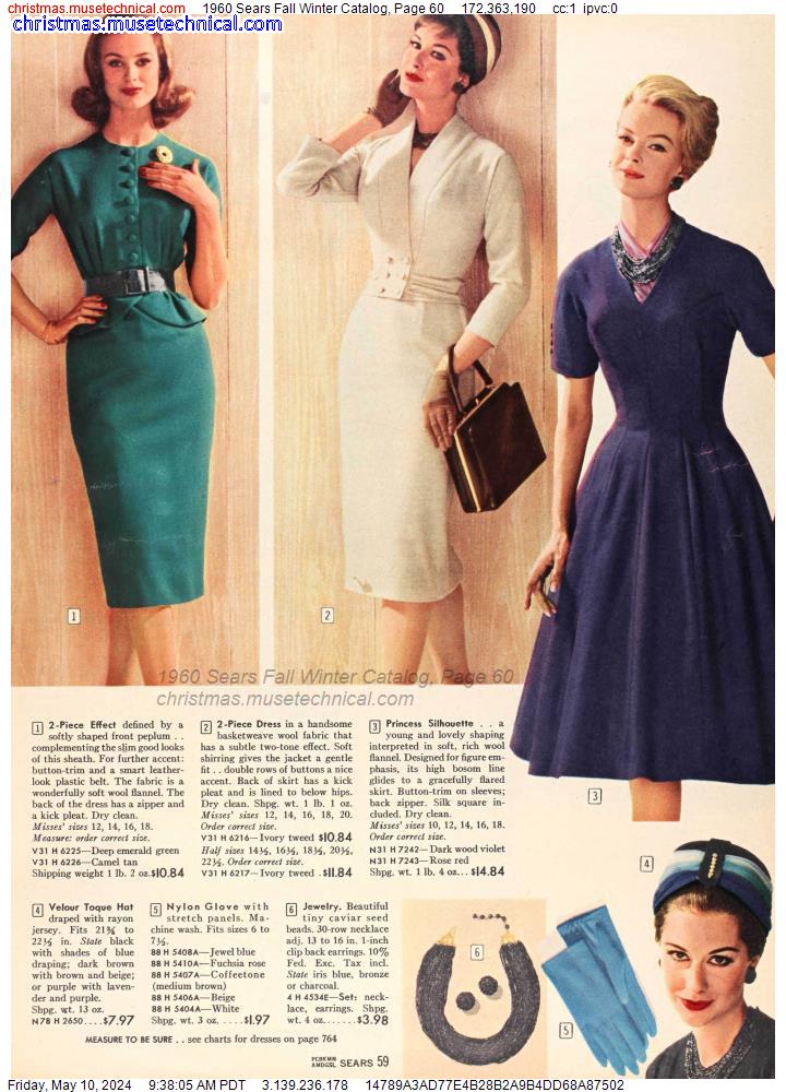 1960 Sears Fall Winter Catalog, Page 60