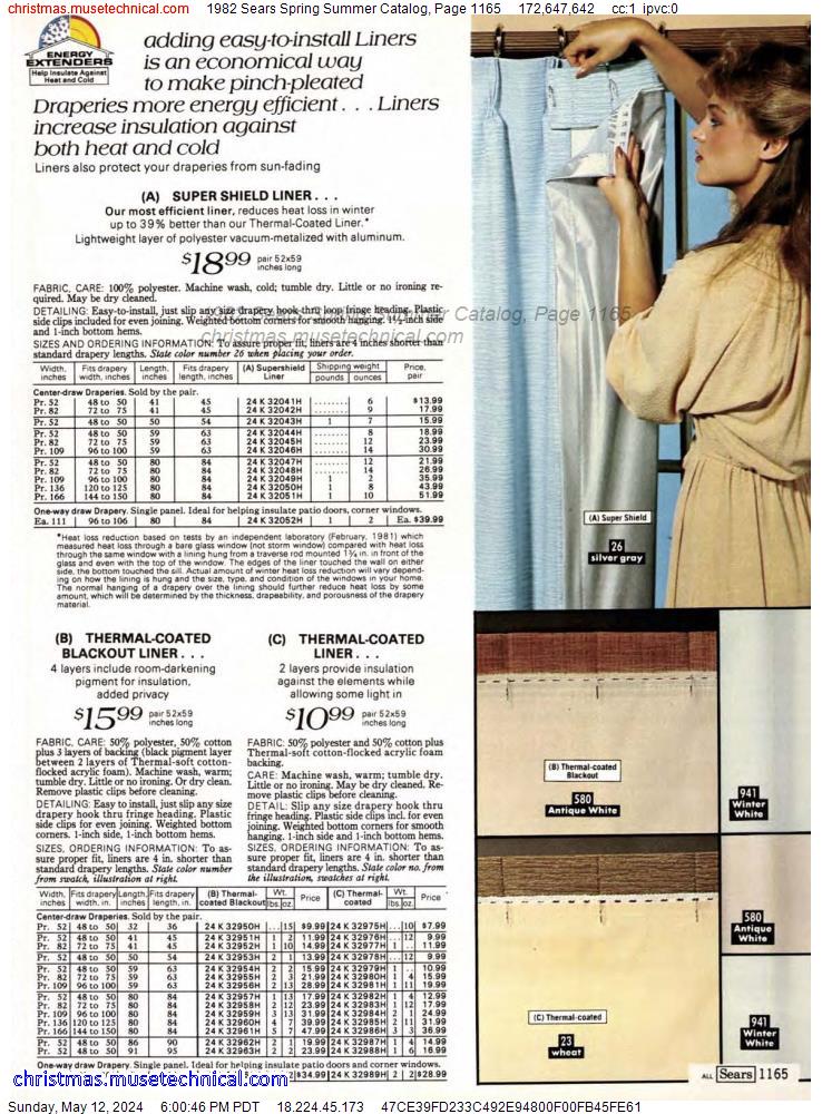 1982 Sears Spring Summer Catalog, Page 1165