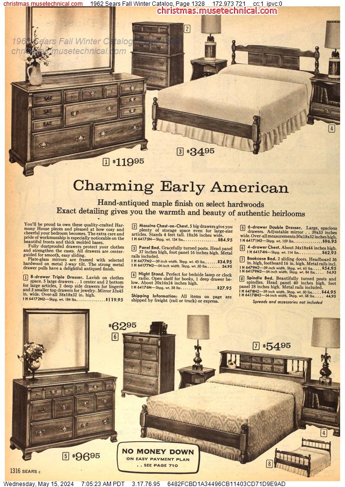 1962 Sears Fall Winter Catalog, Page 1328
