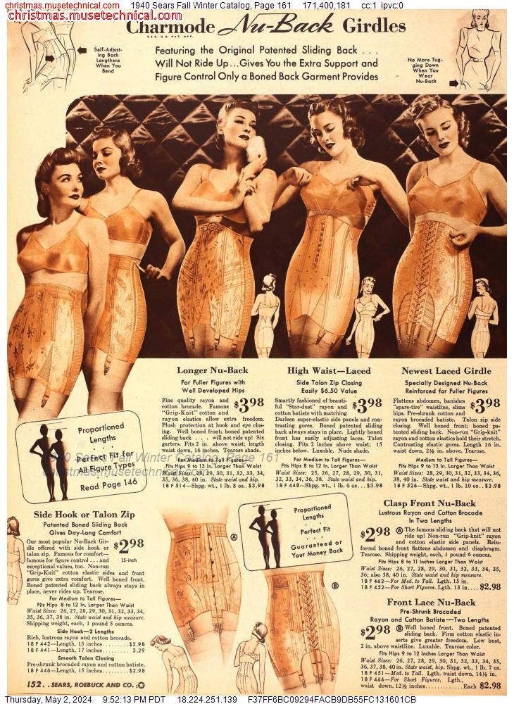 1940 Sears Fall Winter Catalog, Page 161