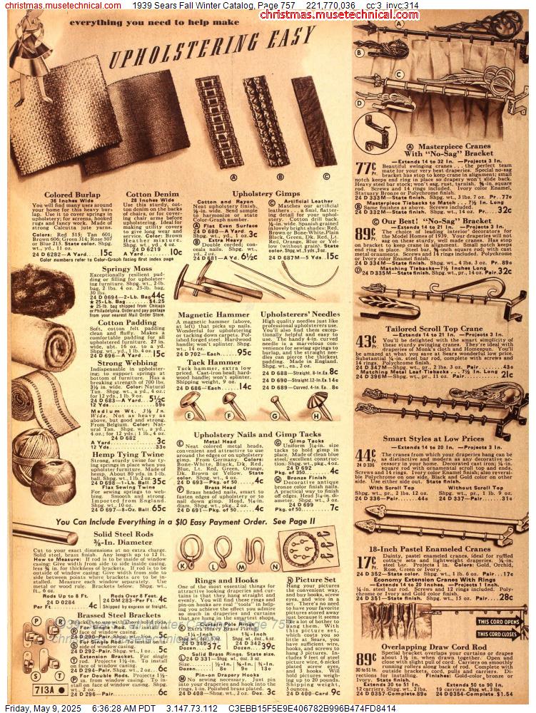 1939 Sears Fall Winter Catalog, Page 757
