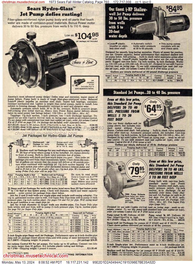 1973 Sears Fall Winter Catalog, Page 760