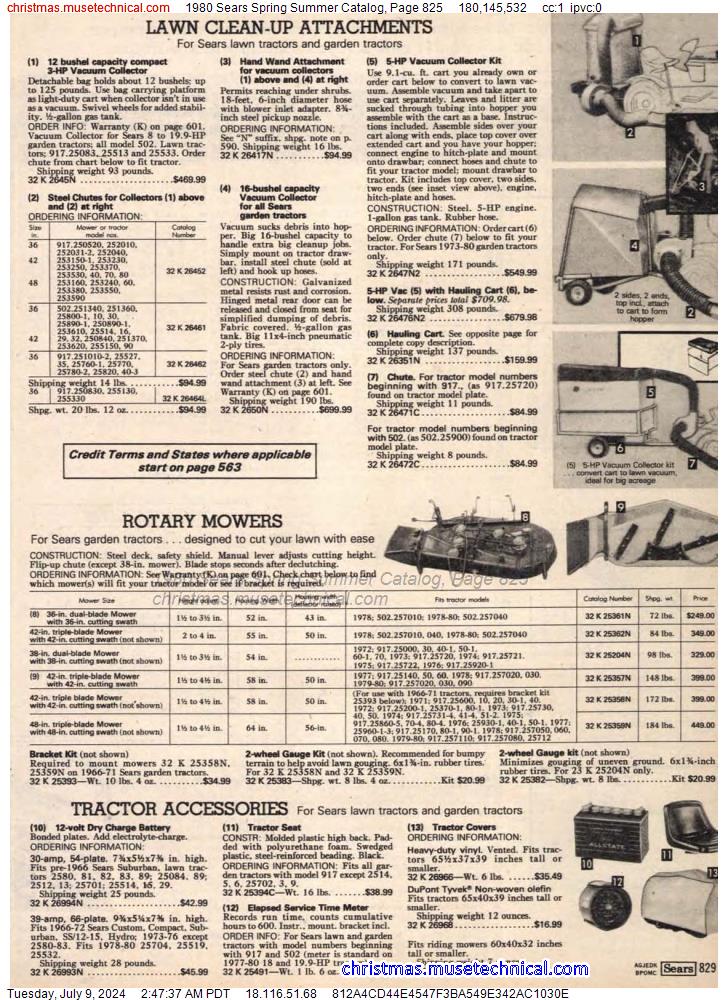 1980 Sears Spring Summer Catalog, Page 825
