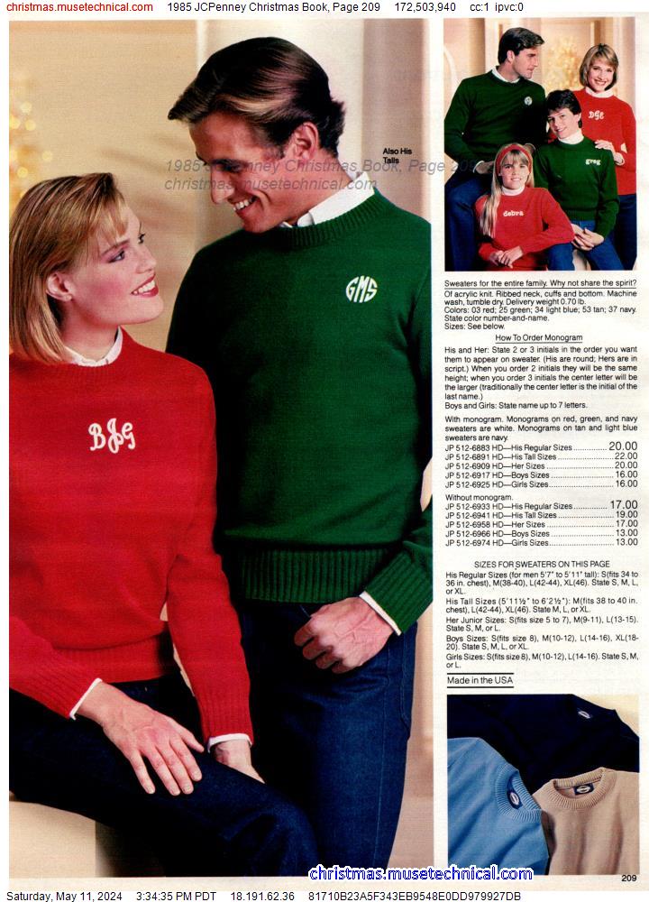1985 JCPenney Christmas Book, Page 209