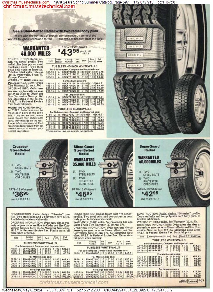 1978 Sears Spring Summer Catalog, Page 597