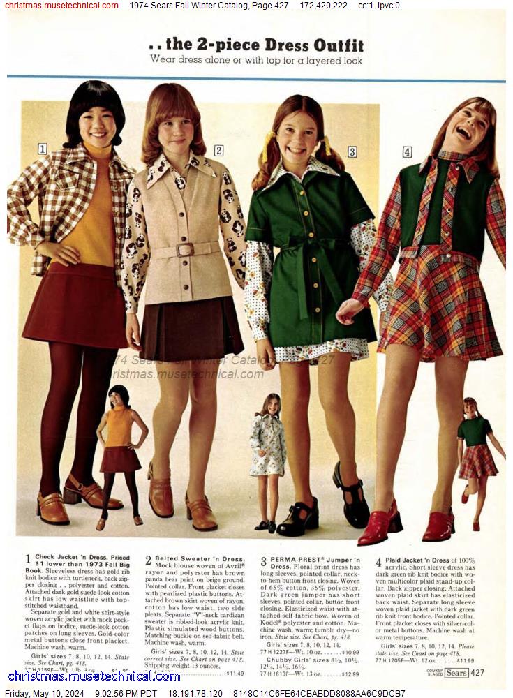 1974 Sears Fall Winter Catalog, Page 427