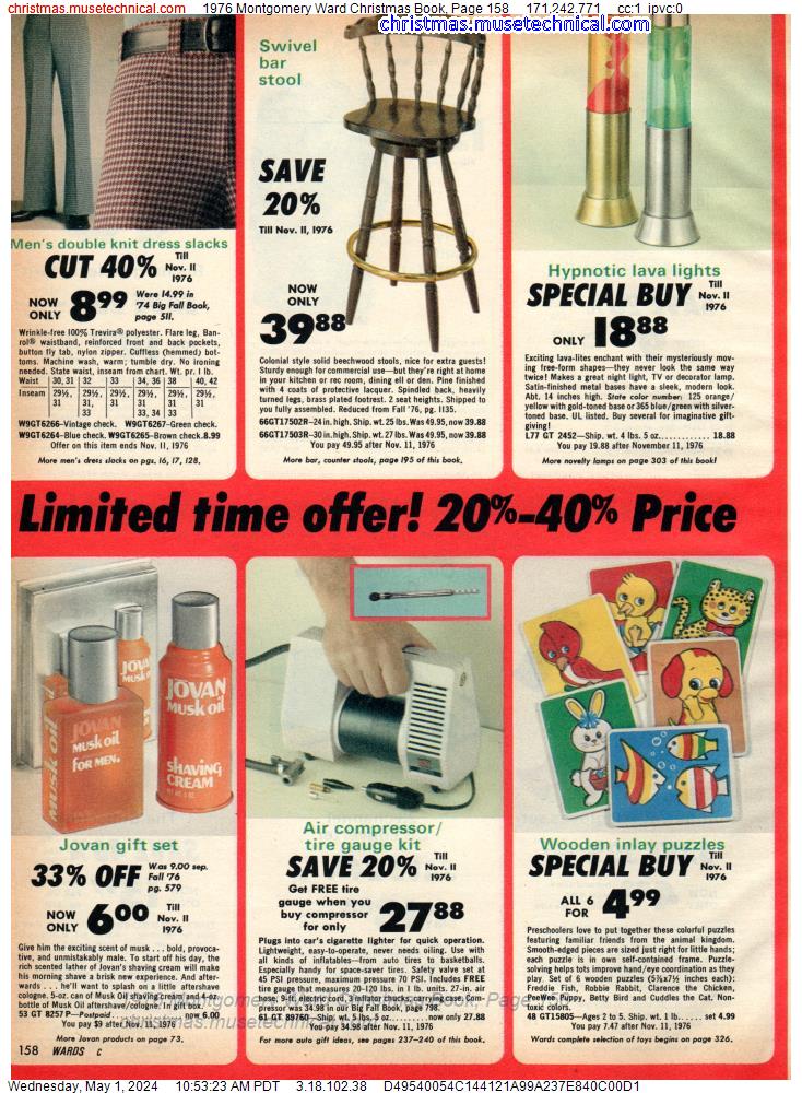 1976 Montgomery Ward Christmas Book, Page 158